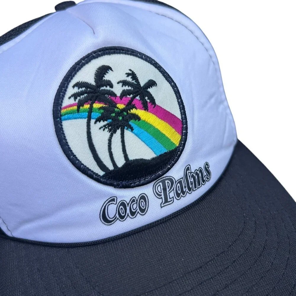 Coco Palms Vintage Mesh Back Snapback Trucker Hat